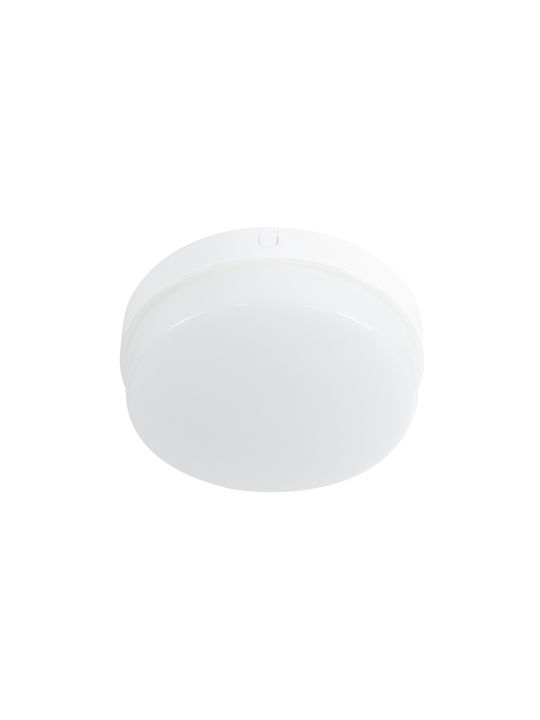 GloboStar Revano Ceiling Mount Light Bathroom 17cm White with Integrated LED