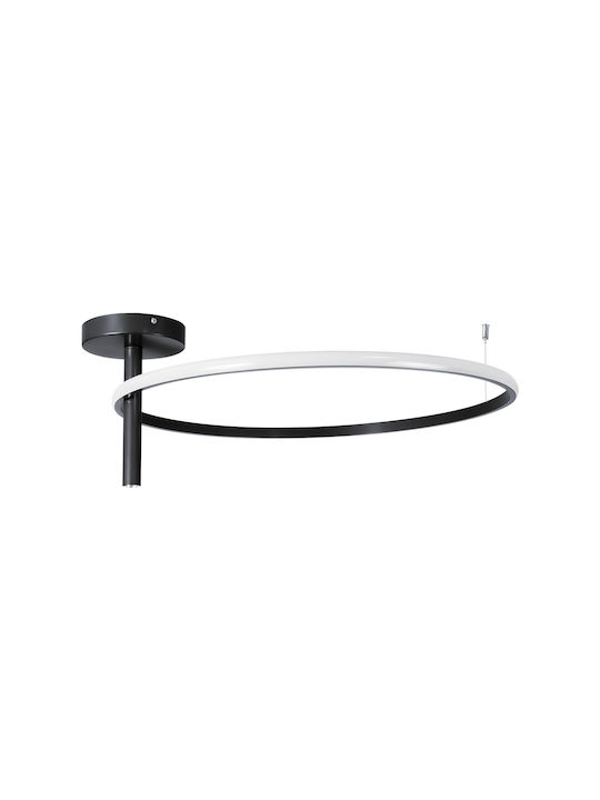 GloboStar Verona Ceiling Mount Light 60cm Black with Integrated LED