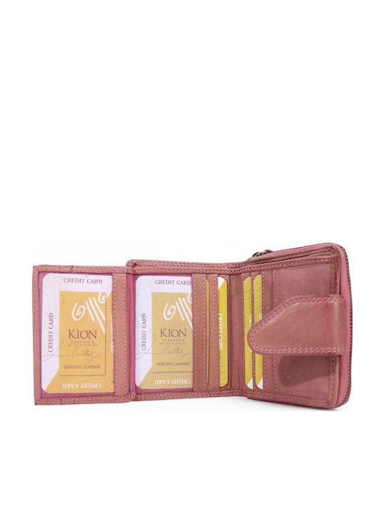 Small Leather Women's Wallet Pink