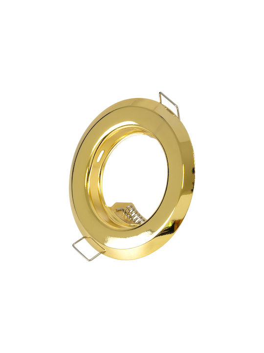 GloboStar DELTA Round Metallic Frame for Spot GU10 Gold 83x83cm. 1pcs