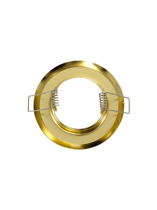 GloboStar DELTA Round Metallic Frame for Spot GU10 Gold 83x83cm. 1pcs