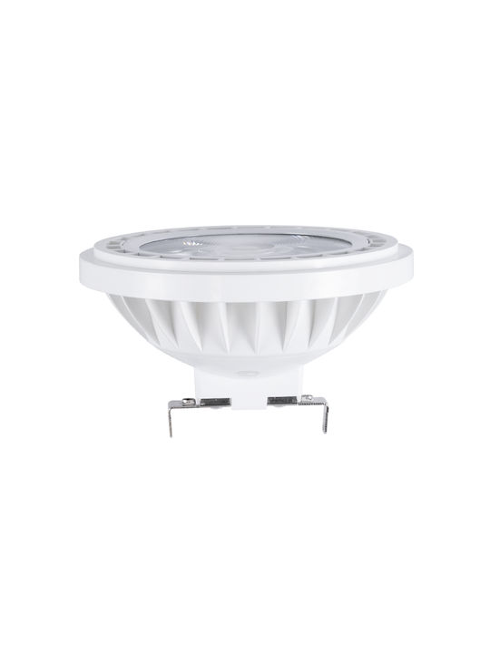 GloboStar Metallic Recessed Spot with Integrated LED and Cool White Light White 11x11cm. 1pcs