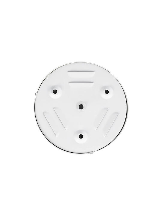 GloboStar Round Metallic Recessed Spot with Integrated LED and Warm White Light White 1pcs
