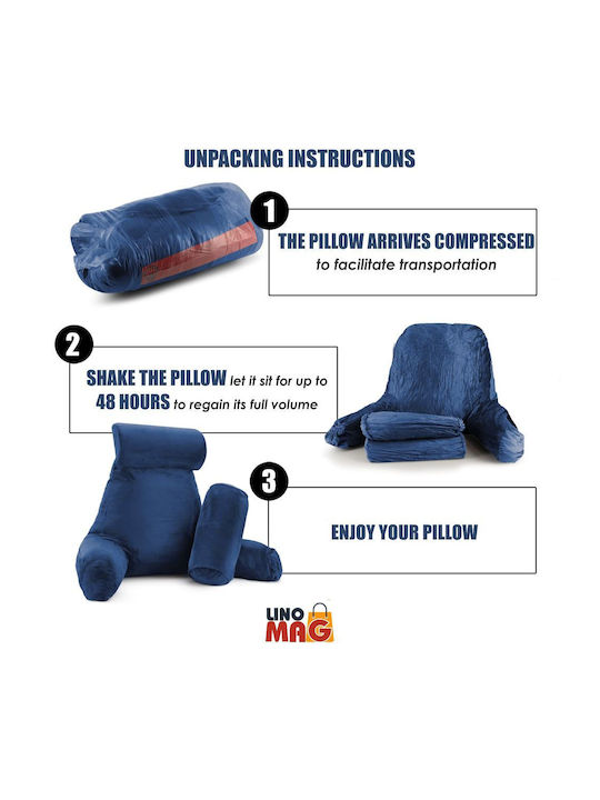 Fotolii Puf Bolster Albastru 75x33x91.5cm