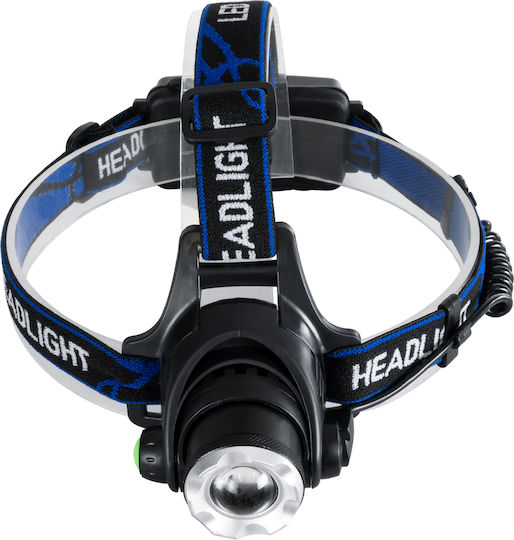 GloboStar Rechargeable Headlamp LED IP44 with Maximum Brightness 1800lm XML2-T6 100pcs Black