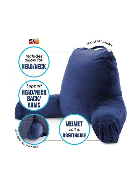 Fotolii Puf Bolster Albastru 75x33x91.5cm