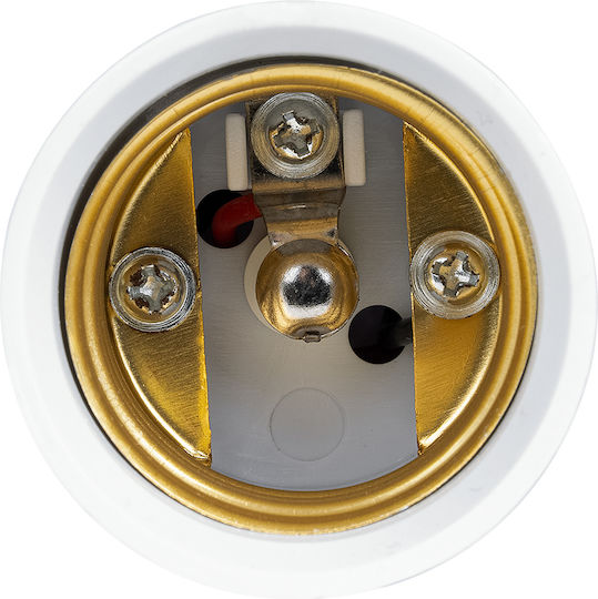 GloboStar Socket Adapter from G9 to E27 in White color Set 1pcs 78968
