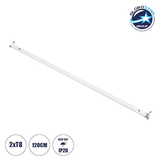 GloboStar Lighting Batten TUBATO Single-Ended with Integrated LED 120cm
