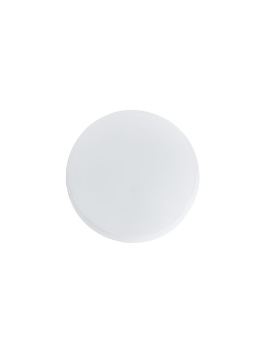 GloboStar Outdoor Ceiling Flush Mount with Integrated LED in White Color 61012