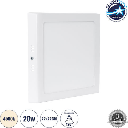 GloboStar Στρογγυλό Εξωτερικό LED Panel 20W με Φυσικό Λευκό Φως 4500K