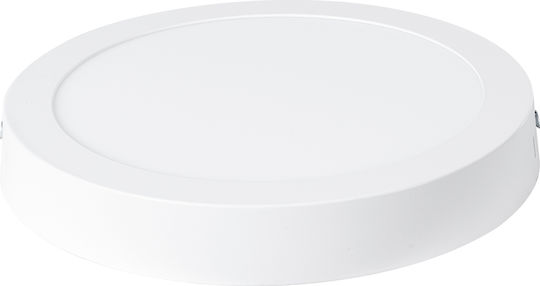 GloboStar Rotund În aer liber Panou LED Putere 20W cu Alb Natural Lumini 22.2x22.2cm.