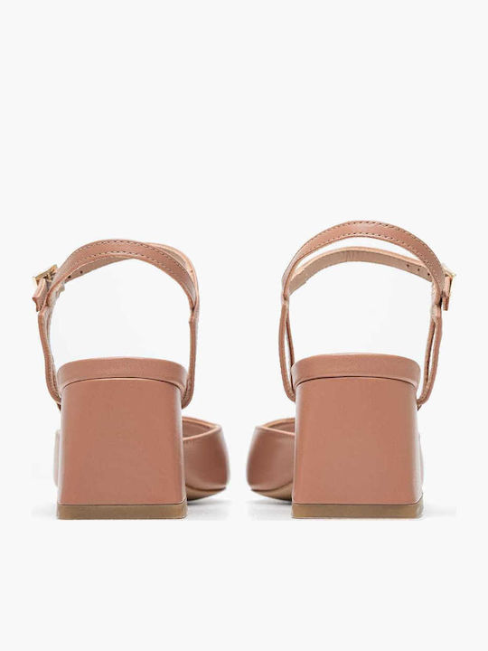 Leder Sandalen Beige