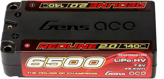 Gens Ace Redline Μπαταρία Li-Po 7.6V 6500mAh 140C 2S για Τηλεκατευθυνόμενο