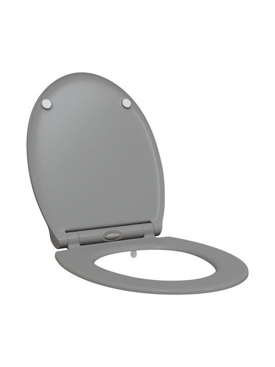 vidaXL Toilettenbrille Soft-Close Kunststoff Gray