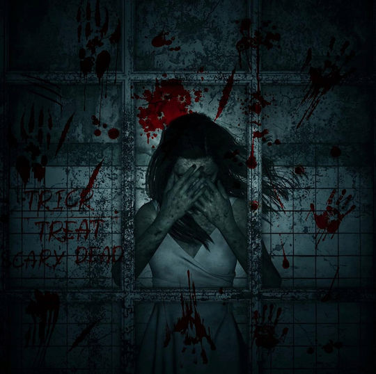 Abțibilduri de Fereastră pentru Halloween Înfricoșătoare 9 Foi