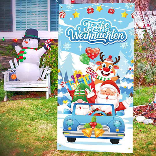 Hanging Banner Decoration Christmas German Text 185x90cm