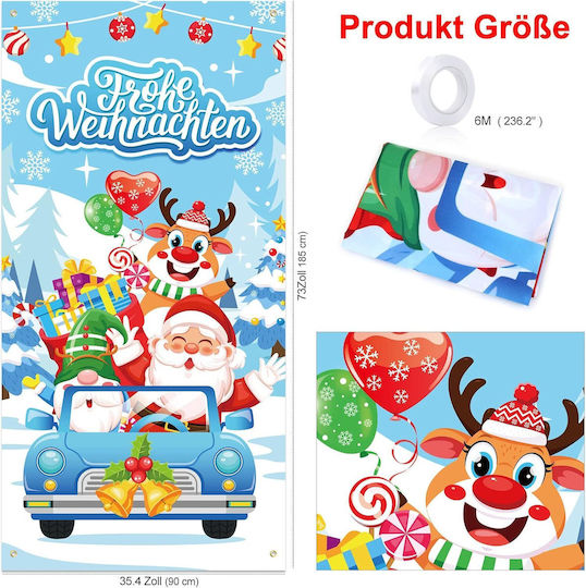 Hanging Banner Decoration Christmas German Text 185x90cm