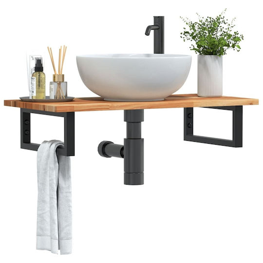 vidaXL Countertop without Sink L80xW40xH17cm Brown