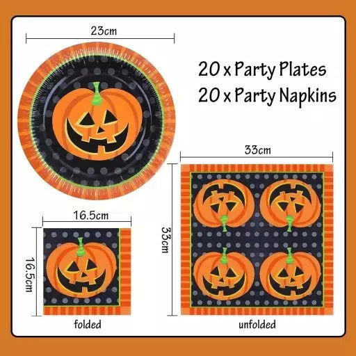 Σετ Σερβιρίσματος για Party Halloween 20τμχ
