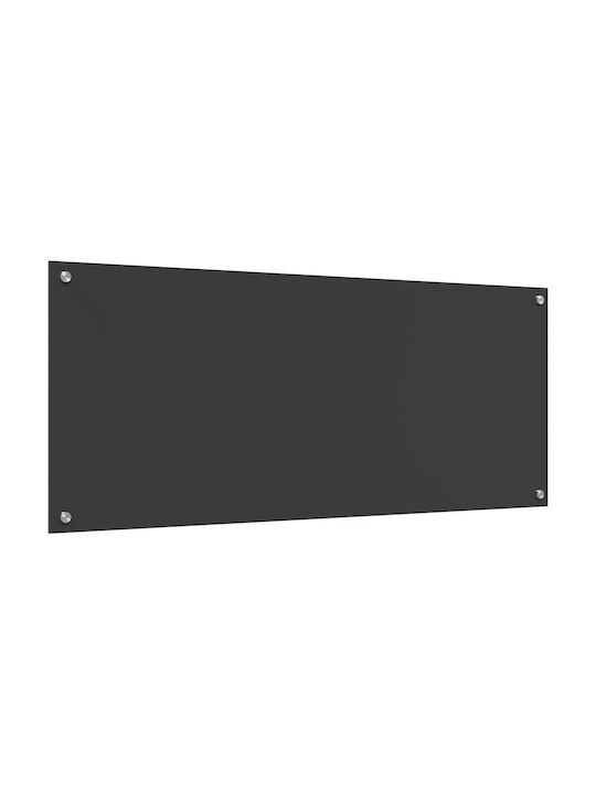 vidaXL Rectangular Glass Back Dark Gray 120x50x0.6cm 42001314