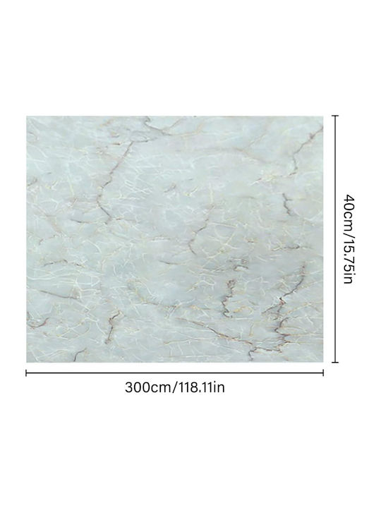 Самозалепващо се фолио с мраморна имитация, водоустойчиво, 40 x 300 см, зелено
