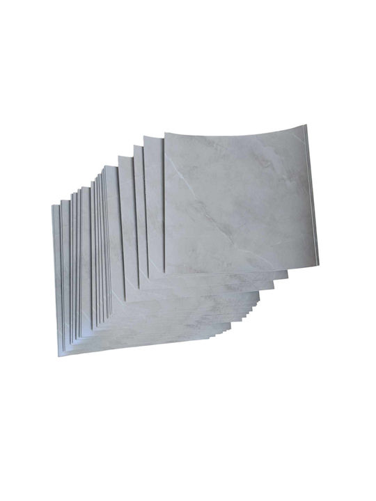 Self-adhesive Stickers Marble Tiles White 30 X 30 Cm 24 Pieces