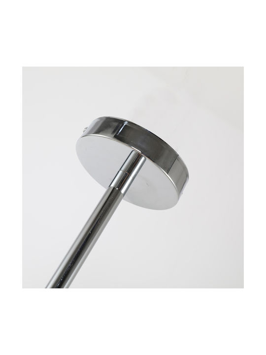 Agora Lighting Висящо Осветително Тяло Сребрист с Цокъл E27 41x41x41см.