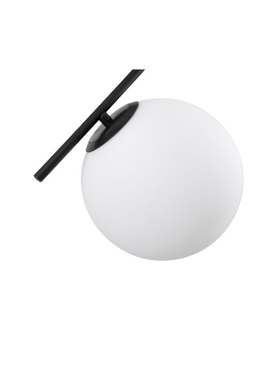 GloboStar Monroe Висящо Осветително Тяло Черен Топка с Цокъл E27 60x25x50см.