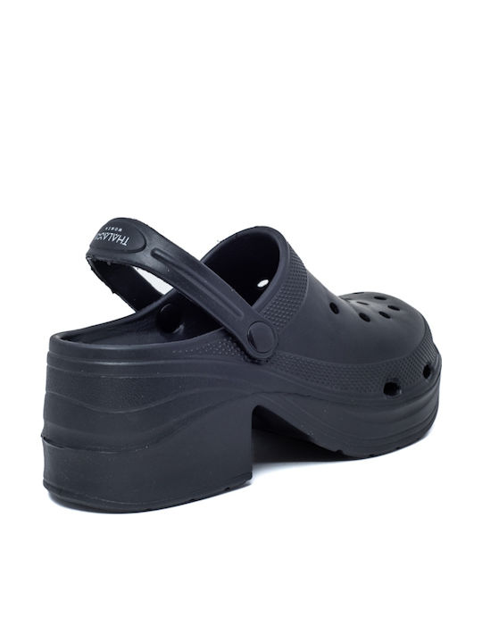 Thalassa Damen Clogs Schwarz