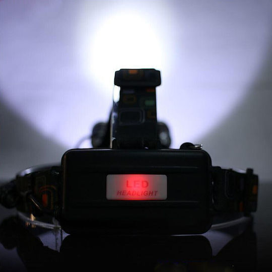GloboStar Rechargeable Headlamp LED IP44 with Maximum Brightness 3000lm XML2-T6 Black
