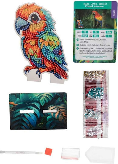 Diamond Embroidery Kit Craft Buddy Crystal Art Buddies Parrot 7 Pieces