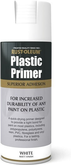 Rust-Oleum Спрей Грунд Plastic Primer с Мат Ефект Бял 400мл