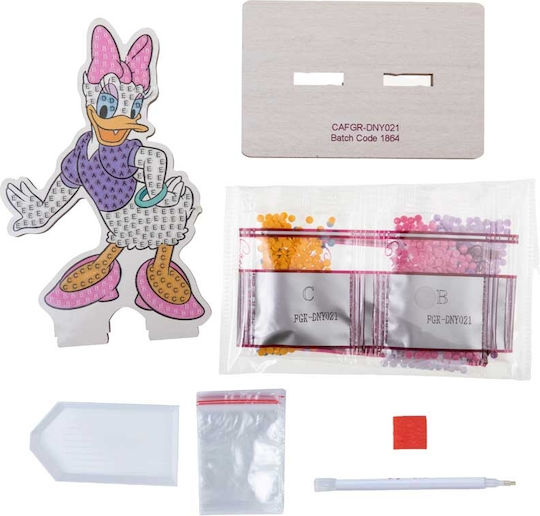 Комплект за диамантено рисуване Craft Buddy Crystal Art Buddies Daisy Duck 7 части
