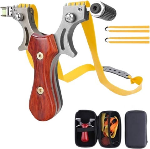 Set de Țepi din Metal Tăiați cu Laser 6 mm Bile din Metal Mâner Rotund 12 cm Mâner din Lemn Carcasă Maro Inclusă