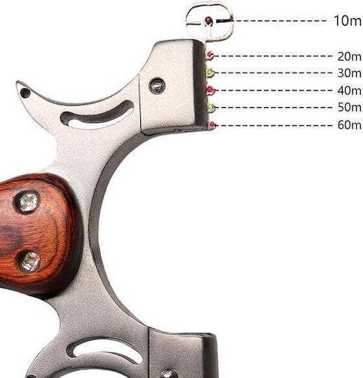 Set de Foarfeci Metalice Tăiate cu Laser 9 Mm Bile Metalice 12 Cm Mâner Curbat din Lemn Carcasă Maro Inclusă