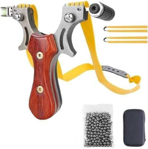 Set de Vârfuri Metalice Tăiate cu Laser 7 mm Bile Metalice 12 cm Plutitor Mâner din Lemn Inclus Husă Maro