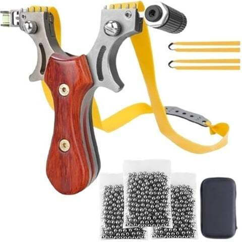 Set de Cărucior din Metal Tăiat cu Laser 300 Bile Metalice 7 mm 12 cm Plutitor Mâner din Lemn Carcasă Maro Inclusă