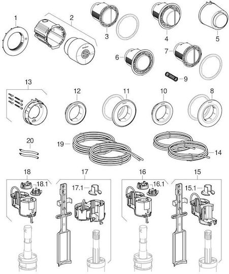 Geberit 01 Flush Plate Single Flush