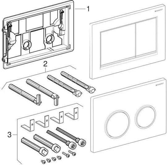 Geberit Omega 30 Flush Plate Dual Flush