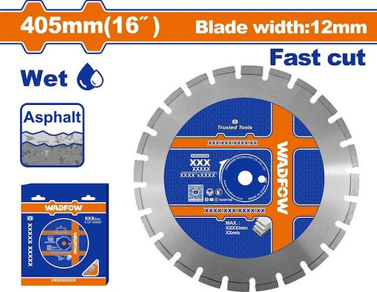 Wadfow Διαμ Σκος Ασφαλτοκοπτη Ασφαλτο Φ-405 Χ 25.4mm Wqf2a16 Tp1016-2 Wdc7501