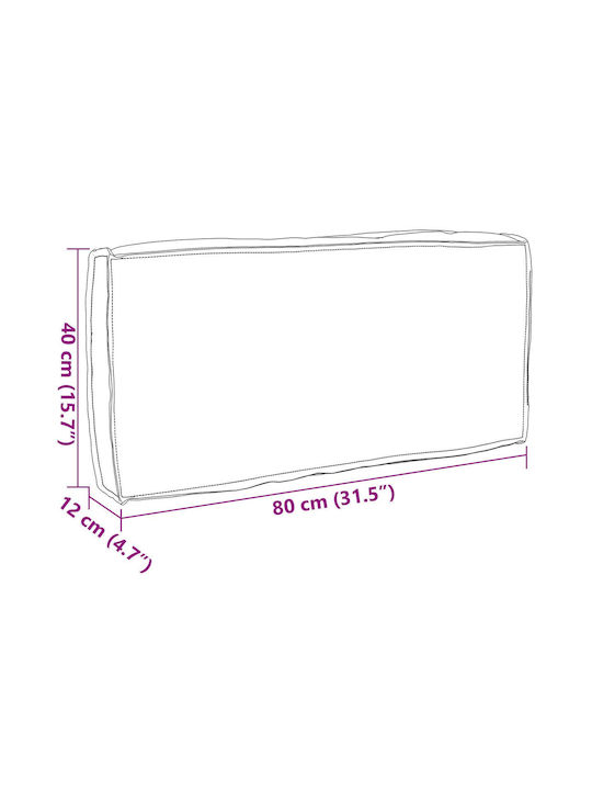 vidaXL vidaXL Wasserdichtes Sitzbank-Kissen mit Rückenlehne Anthrazit 40x80cm Verschiedene Farben