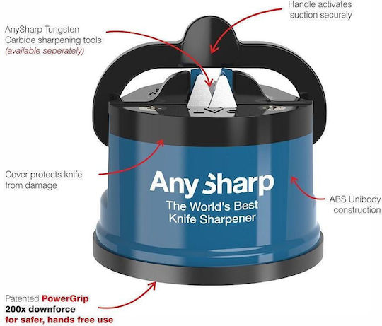 AnySharp Power Grip Blue Handmesserschärfer mit 1 Stufe