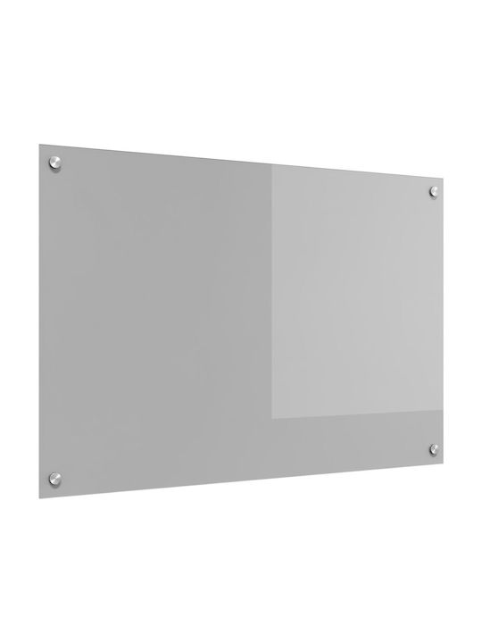 vidaXL Rechteckige Küchenplatte aus Glas Hellgrau 90x60x0,6cm 42001234