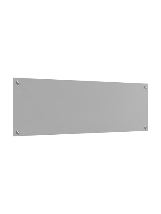 vidaXL Rectangular Glass Back in Light Gray 120x40x0.6cm 42001307