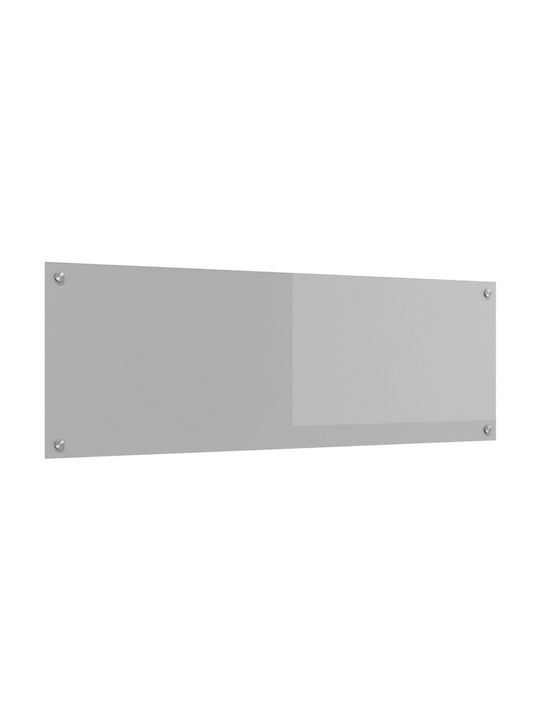 vidaXL Rectangular Glass Back in Light Gray 120x40x0.6cm 42001307