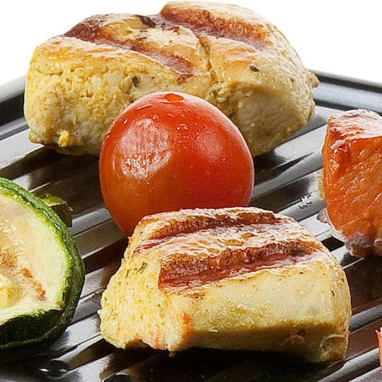 Domo Just us Tabletop Electric Grill Raclette Ribbed Plate 600W 21cmx21cmcm