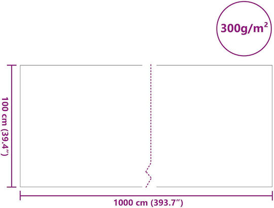 vidaXL 4013439 Liner Für See 1000x100cm