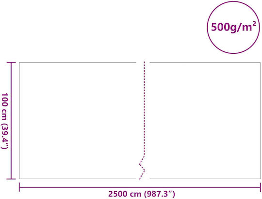 vidaXL 4013443 Film Adeziv Lac 2500x100cm
