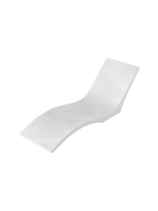 Deckchair White 2pcs 180x60x56cm.