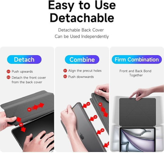 Dux Ducis Magi Flip Cover Blacη (iPad Air (2024), iPad Air (2025))
